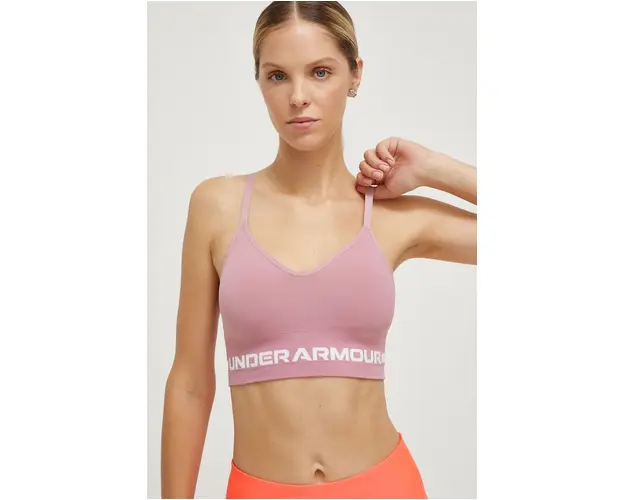 Under Armour sutien sport Seamless culoarea roz