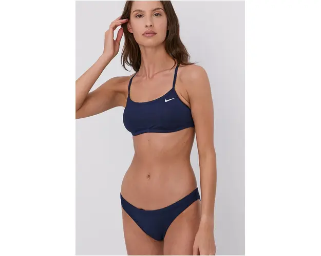 Nike Costum de baie culoarea albastru marin, cupa usor rigidizata
