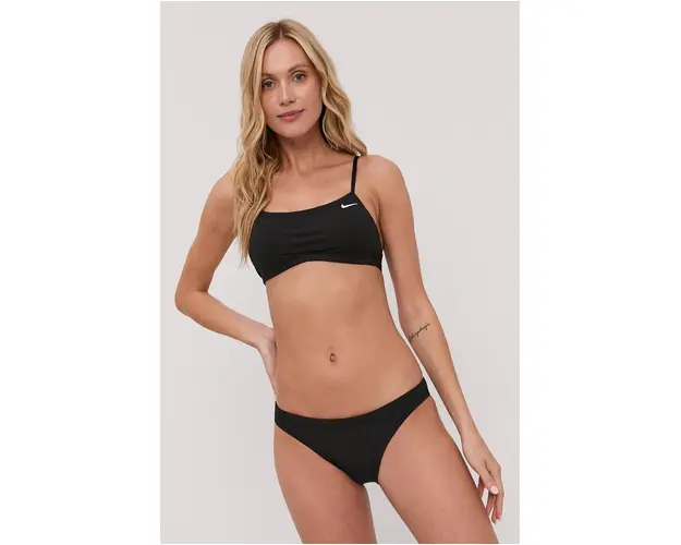 Nike costum de baie culoarea negru, cupa usor rigidizata