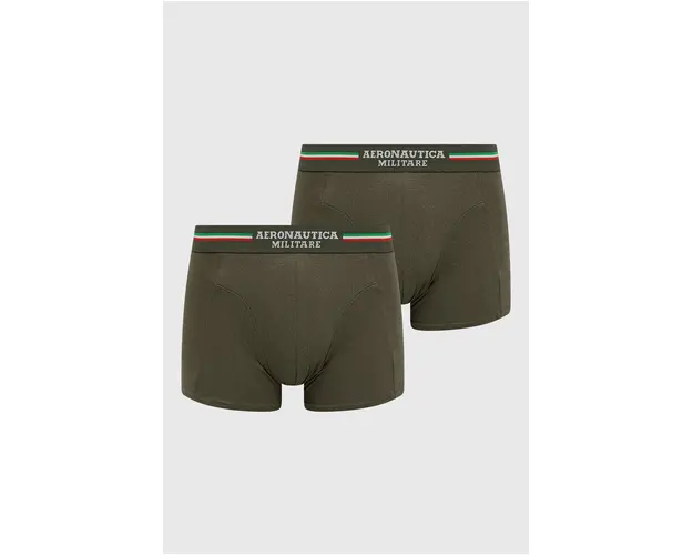 Aeronautica Militare Boxeri (2-pack) barbati, culoarea verde