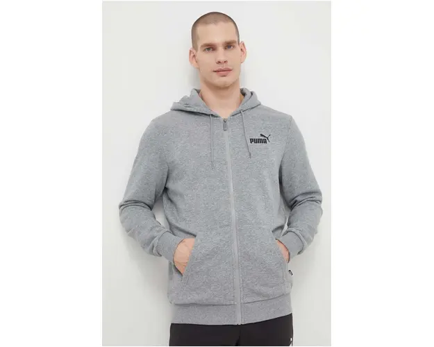 Puma bluza barbati, culoarea negru, cu gluga, uni 586704