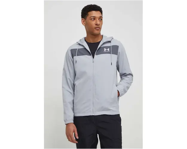 Under Armour windbreaker culoarea gri, de tranzitie