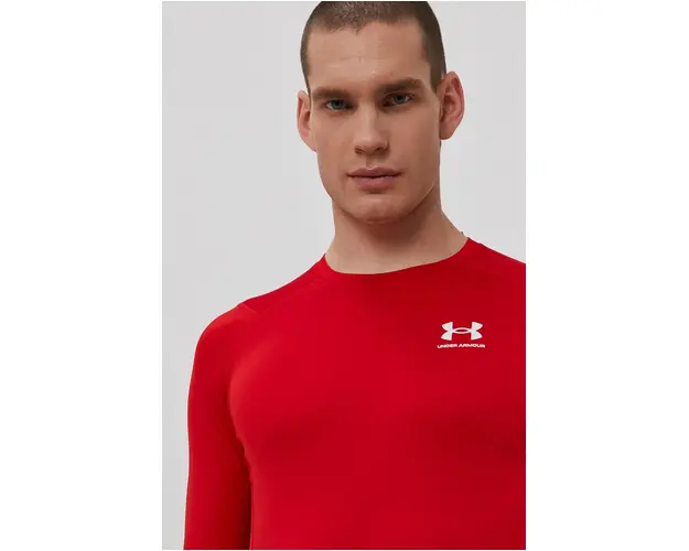 Under Armour maneca lunga de antrenament culoarea rosu, neted