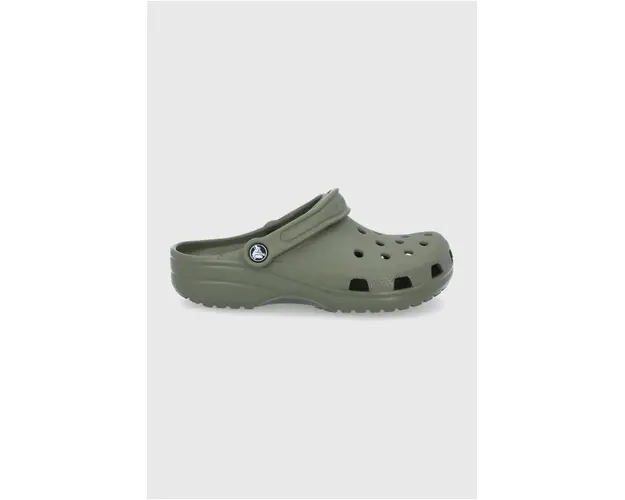 Crocs papuci Classic femei, culoarea verde 10001