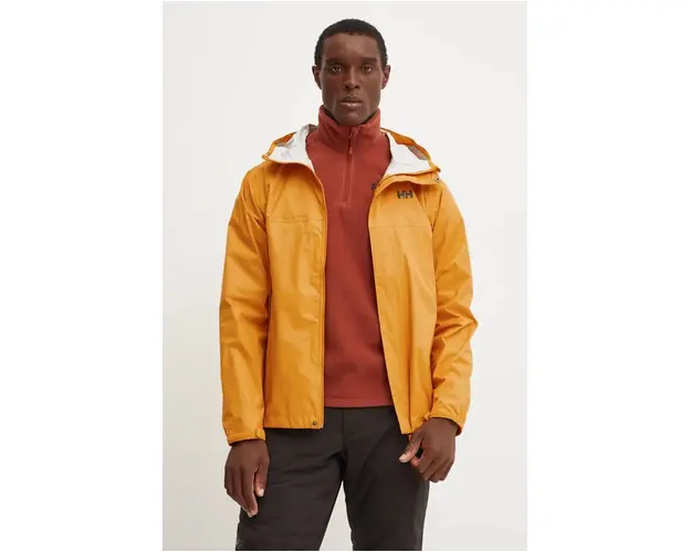 Helly Hansen geaca de ploaie Loke barbati, culoarea verde, 62252