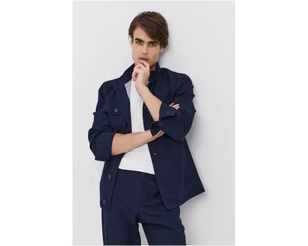 Sisley Geaca barbati, culoarea albastru marin, de tranzitie