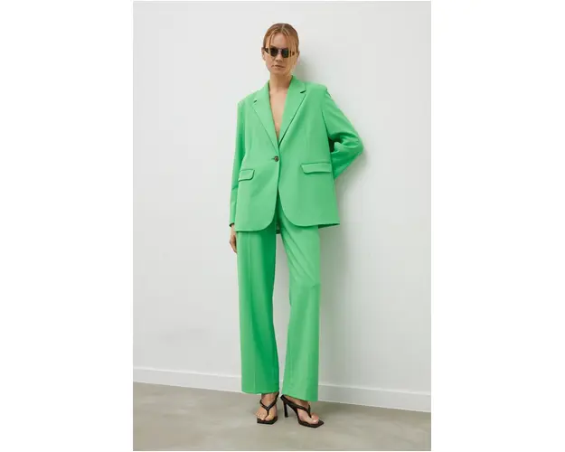 Samsoe Samsoe sacou culoarea verde, un singur rand de nasturi, neted