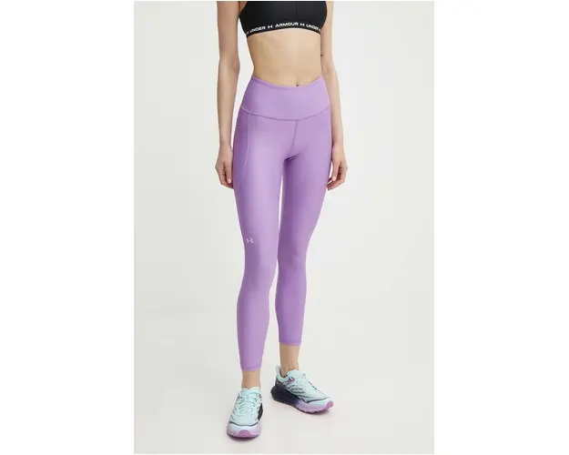 Under Armour leggins de antrenament culoarea violet, neted, 1365335