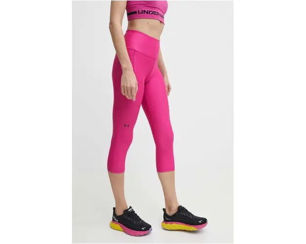 Under Armour pantaloni femei, culoarea roz, neted