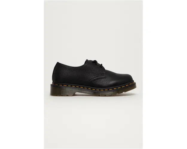 Dr. Martens pantofi 1461 femei, culoarea negru, cu toc plat 24256001