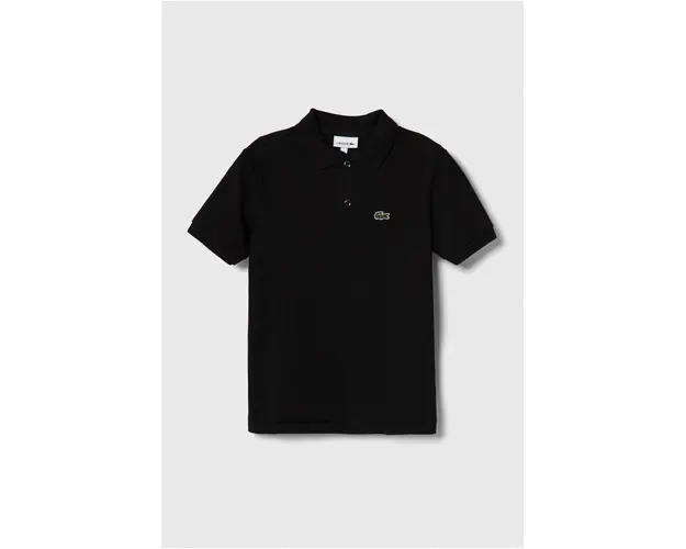 Lacoste tricouri polo din bumbac pentru copii culoarea negru, neted