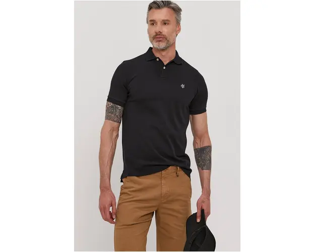 Marc O'Polo Tricou Polo barbati, culoarea negru, material neted