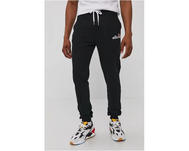Ellesse Pantaloni barbati, culoarea negru, cu imprimeu