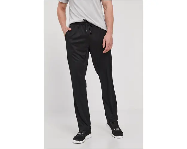 Reebok Pantaloni FP9120 barbati, culoarea negru, material neted