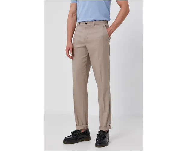 Sisley Pantaloni barbati, culoarea gri, model drept