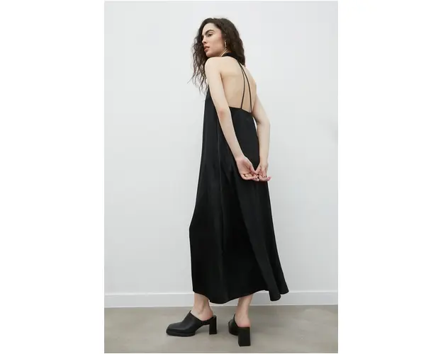 Samsoe Samsoe rochie culoarea albastru marin, maxi, evazati