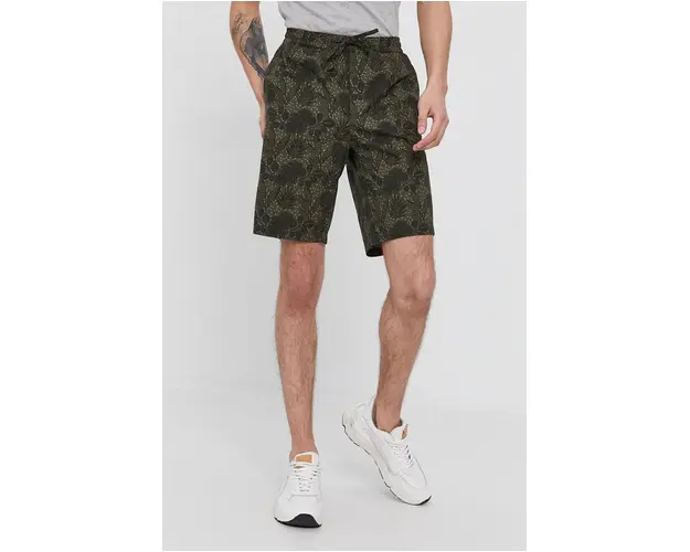 Sisley Pantaloni scurti barbati, culoarea verde