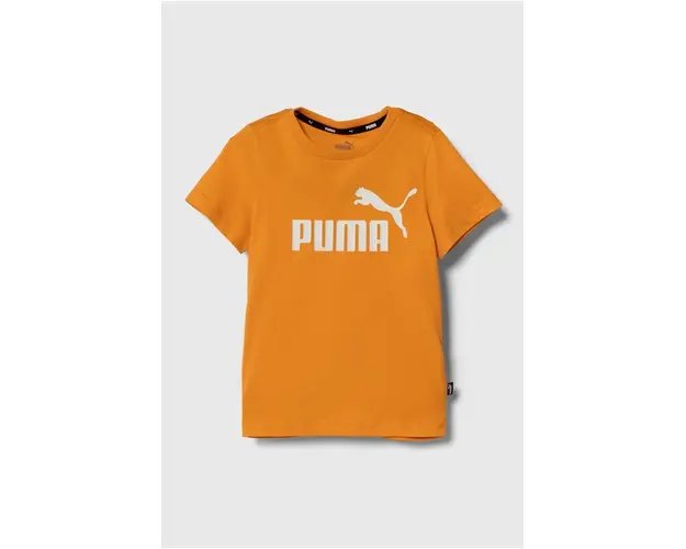 Puma tricou de bumbac pentru copii culoarea portocaliu, cu imprimeu