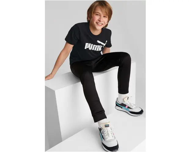 Puma tricou de bumbac pentru copii culoarea negru, cu imprimeu