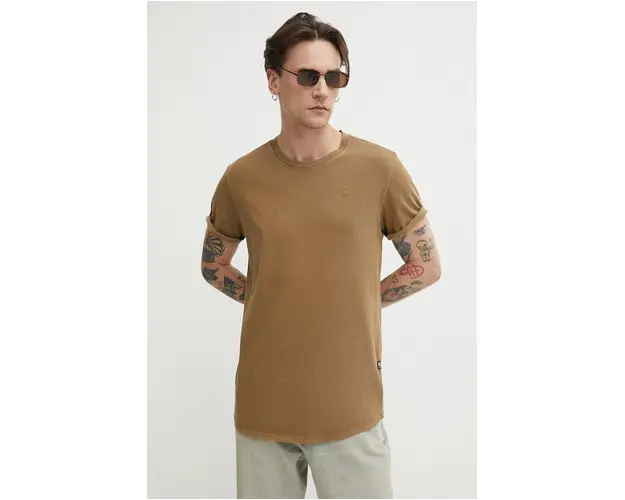 G-Star Raw tricou din bumbac x Sofi Tukker barbati, culoarea bej, neted