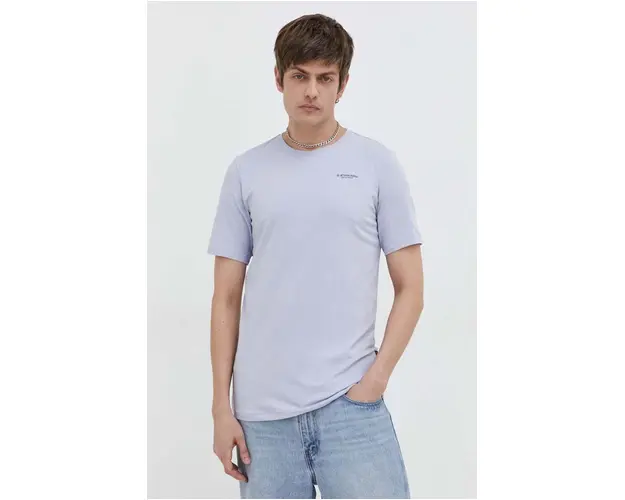 G-Star Raw tricou barbati, culoarea alb, neted