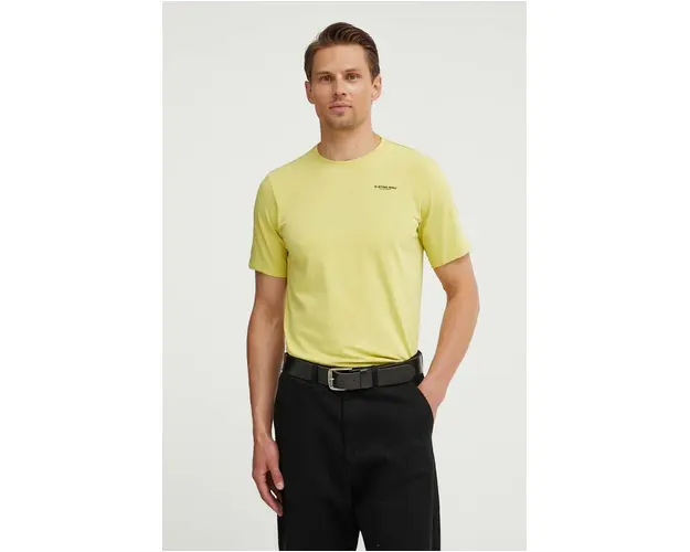 G-Star Raw tricou barbati, culoarea alb, neted