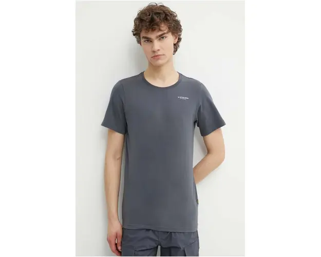 G-Star Raw tricou barbati, culoarea gri, neted