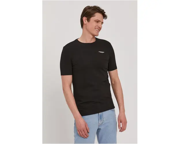 G-Star Raw tricou barbati, culoarea negru, neted