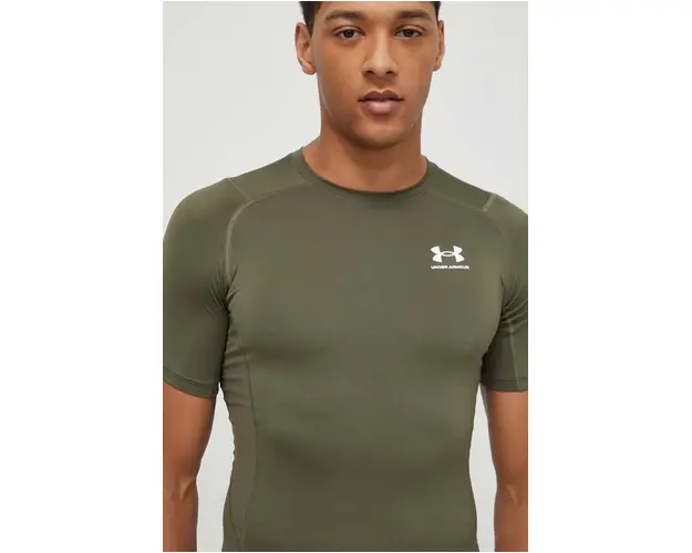 Under Armour tricou de antrenament culoarea verde, neted
