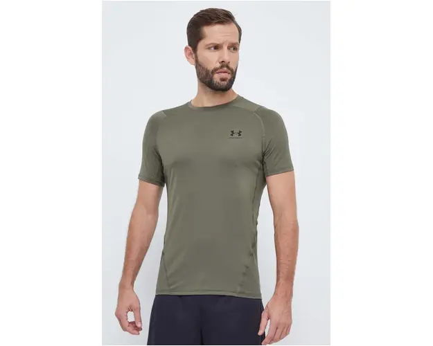 Under Armour tricou de antrenament culoarea verde, neted