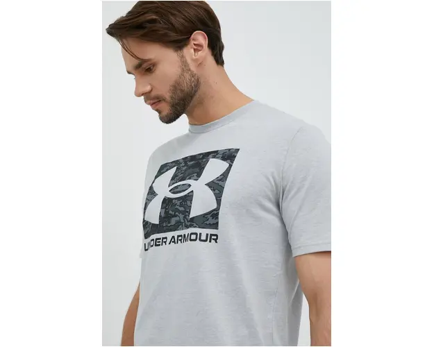 Under Armour tricou barbati, culoarea gri, cu imprimeu 1361673-369