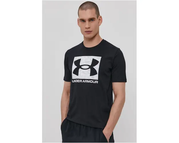Under Armour tricou barbati, culoarea negru, cu imprimeu 1361673-369