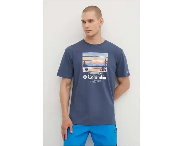 Columbia tricou din bumbac Path Lake barbati, cu imprimeu 1934814