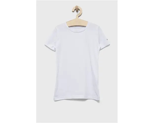 Fila tricou copii culoarea alb, neted