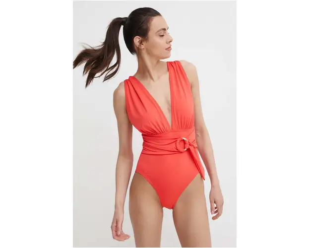 MICHAEL Michael Kors costum de baie culoarea rosu, cupa usor rigidizata