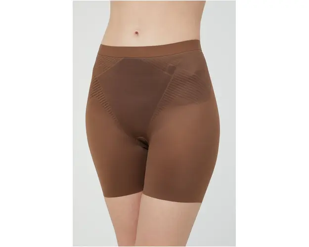 Spanx pantaloni scurti modelatori femei, culoarea maro