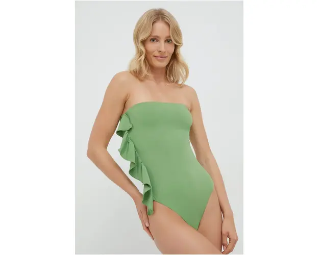 United Colors of Benetton costum de baie dintr-o bucata culoarea verde, cupa moale