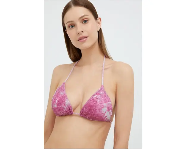 United Colors of Benetton sutien de baie culoarea roz, cupa usor rigidizata