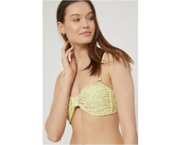 Billabong sutien de baie culoarea verde, cupa usor rigidizata