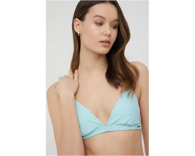 Superdry sutien de baie culoarea verde, cupa usor rigidizata