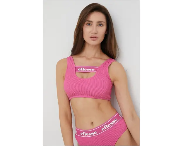 Ellesse sutien de baie culoarea violet, cupa usor rigidizata SGM14137-PINK