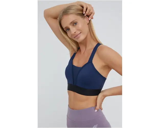 Rossignol sutien sport culoarea albastru marin, neted