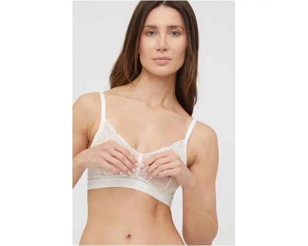 Spanx sutien culoarea alb, dantela, neted