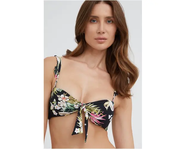 Rip Curl sutien de baie culoarea negru, cupa usor rigidizata