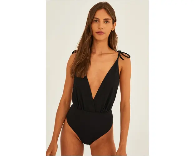 Undress Code costum de baie dintr-o bucata culoarea negru, cupa moale