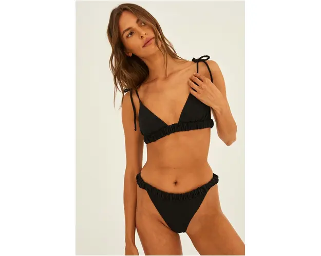 Undress Code sutien de baie culoarea negru, cupa usor rigidizata