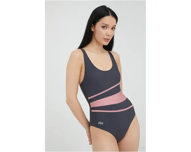 Aqua Speed costum de baie dintr-o bucata Stella culoarea albastru marin, cupa usor rigidizata