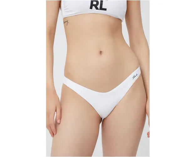 Karl Lagerfeld bikini brazilieni culoarea alb