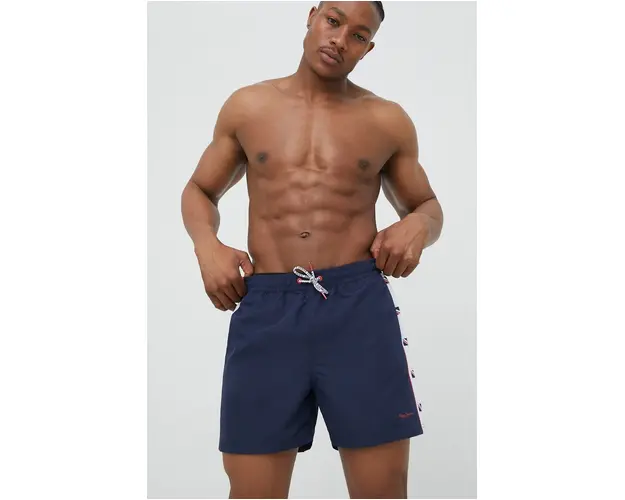 Pepe Jeans pantaloni scurti de baie Risto D culoarea albastru marin
