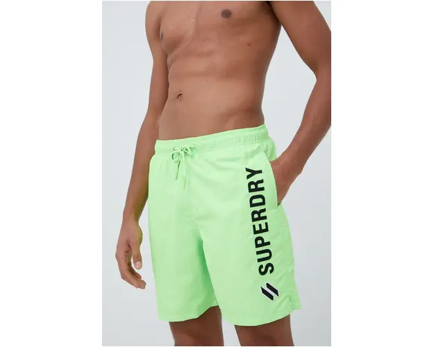 Superdry pantaloni scurti de baie culoarea verde